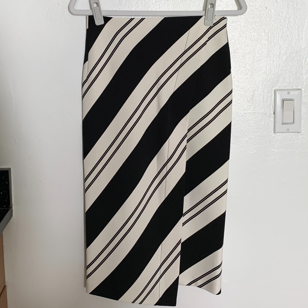 ZARA Stripe Slit Skirt